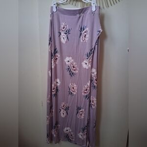 Charlotte Russe Purple Pleated Maxi Skirt